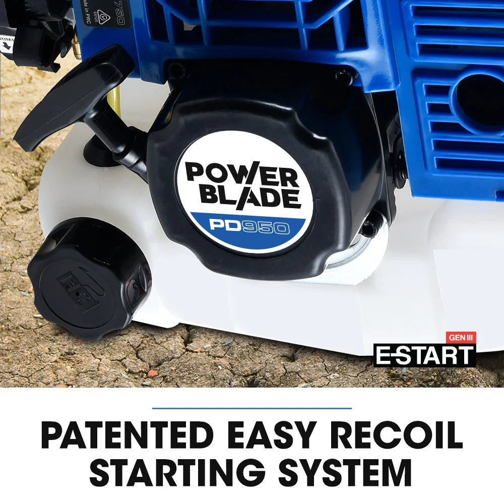 POWERBLADE PD950 52cc 2-Stroke Petrol Post Hole Digger w/ 3