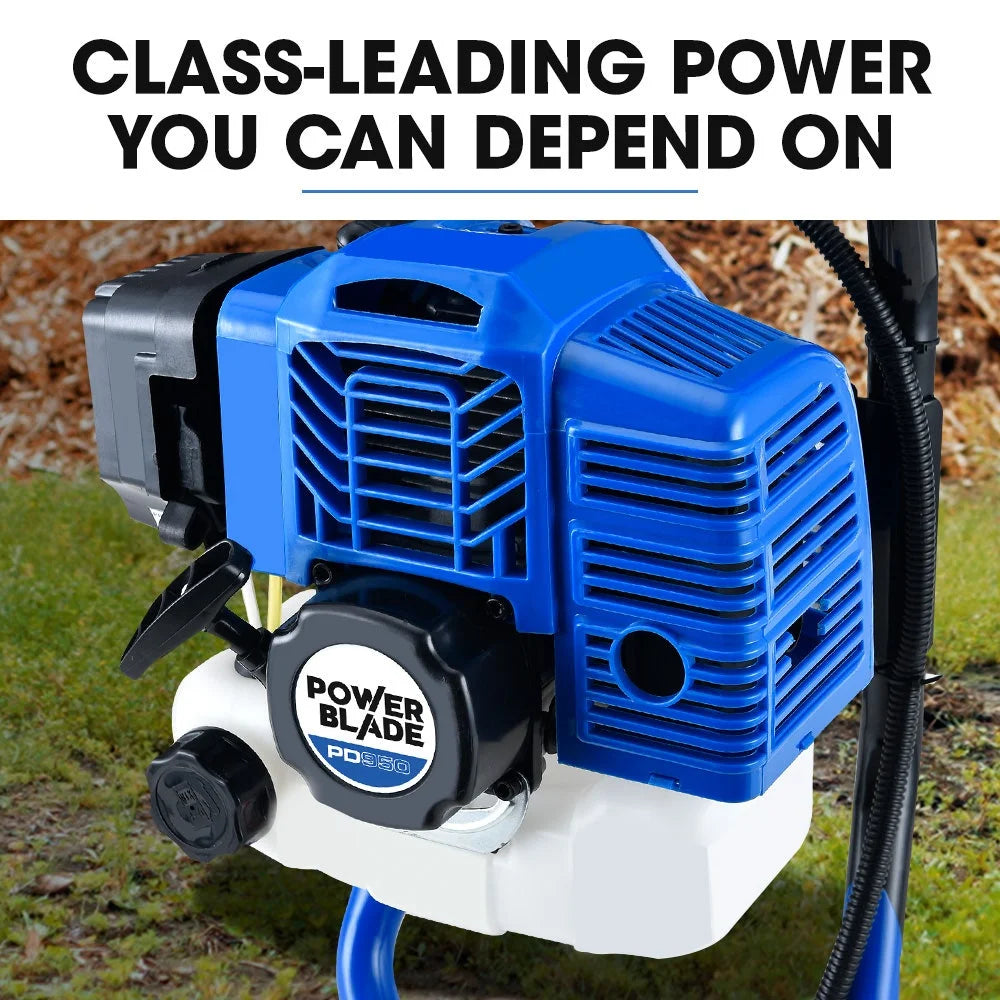 POWERBLADE PD950 52cc 2-Stroke Petrol Post Hole Digger w/ 3