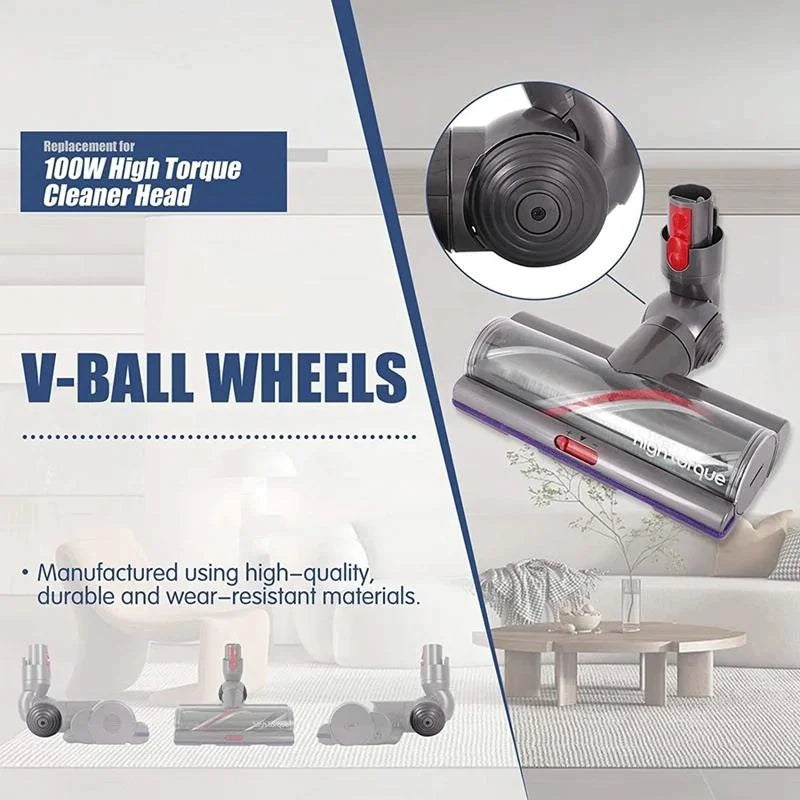 Powerful 100w Suction Head for Dyson / with V-ball Wheels