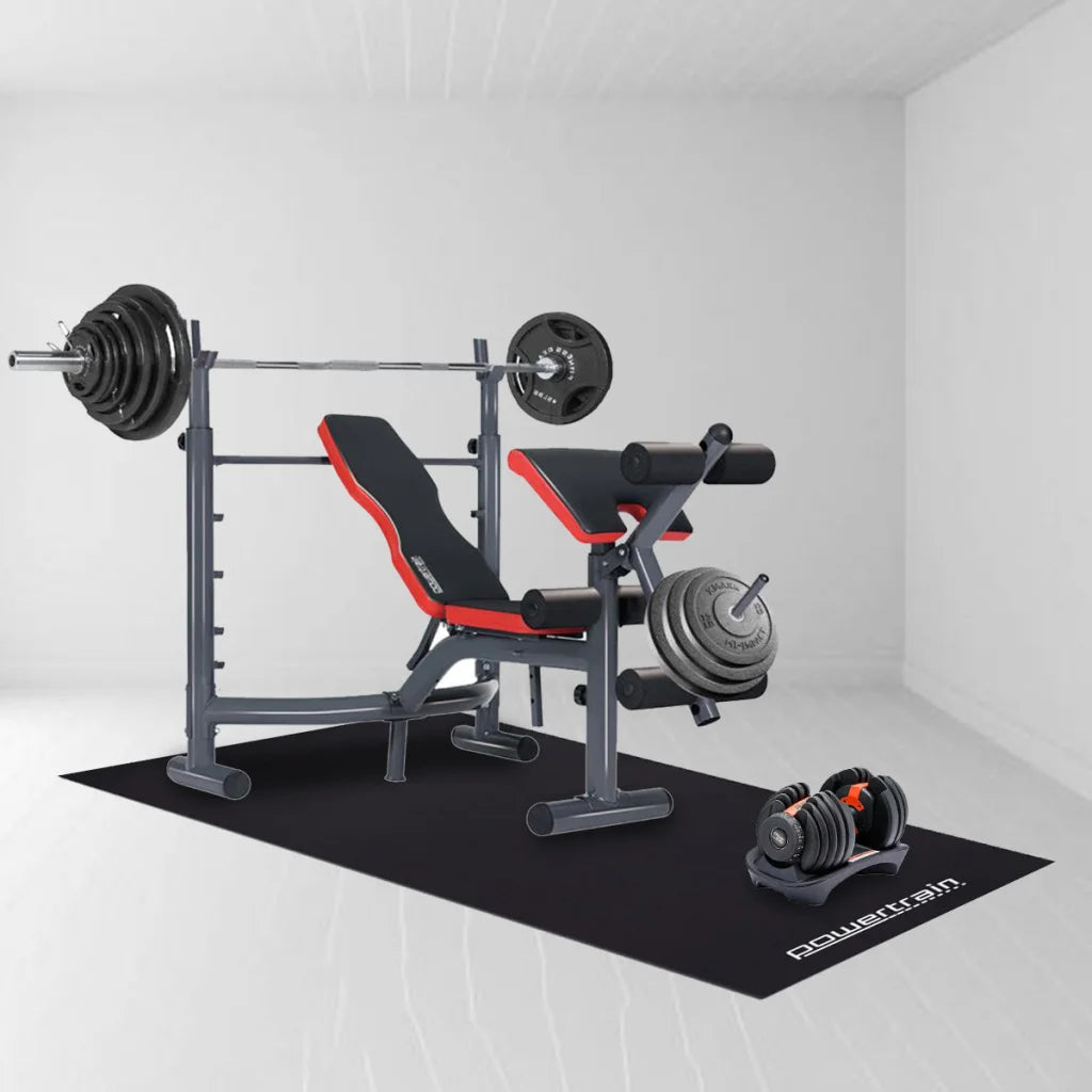 Powertrain 1.5m Exercise Equipment Mat - Sports & Fitness >