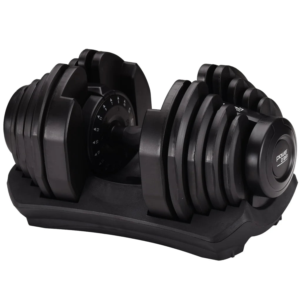 Powertrain 1x 40kg Adjustable Dumbbell - Sports & Fitness >