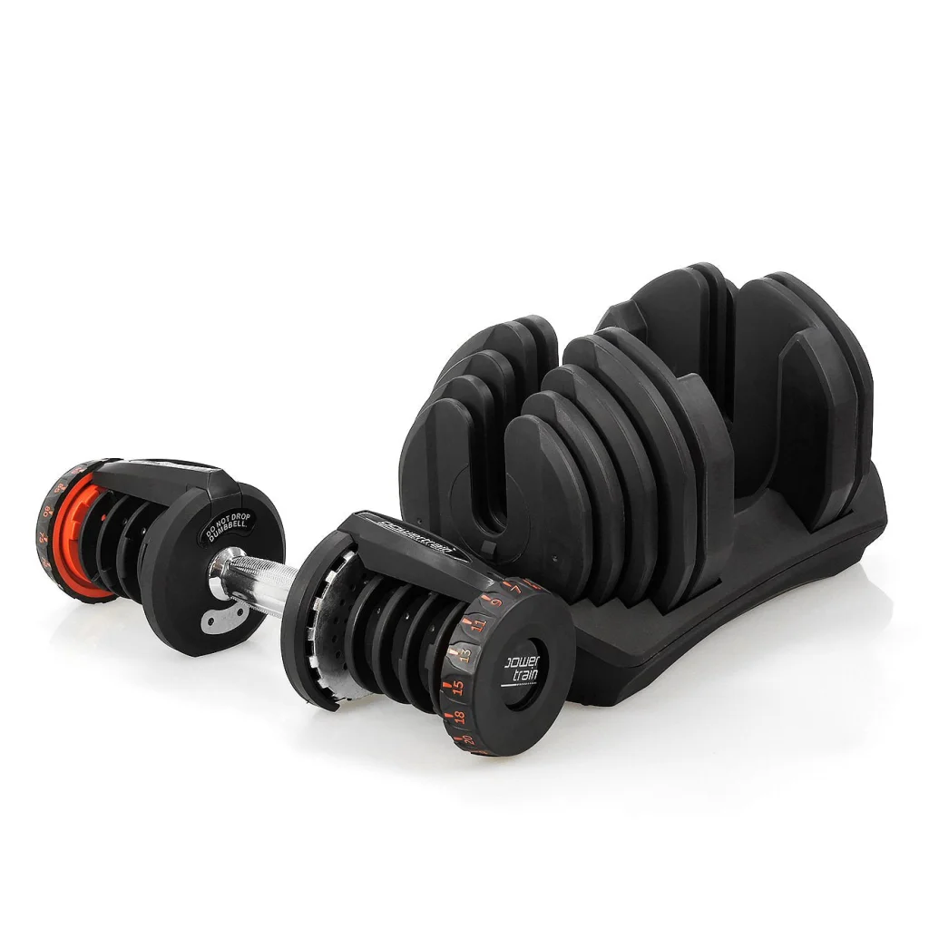 Powertrain 2 x 40kg Powertrain Adjustable Dumbbells Home