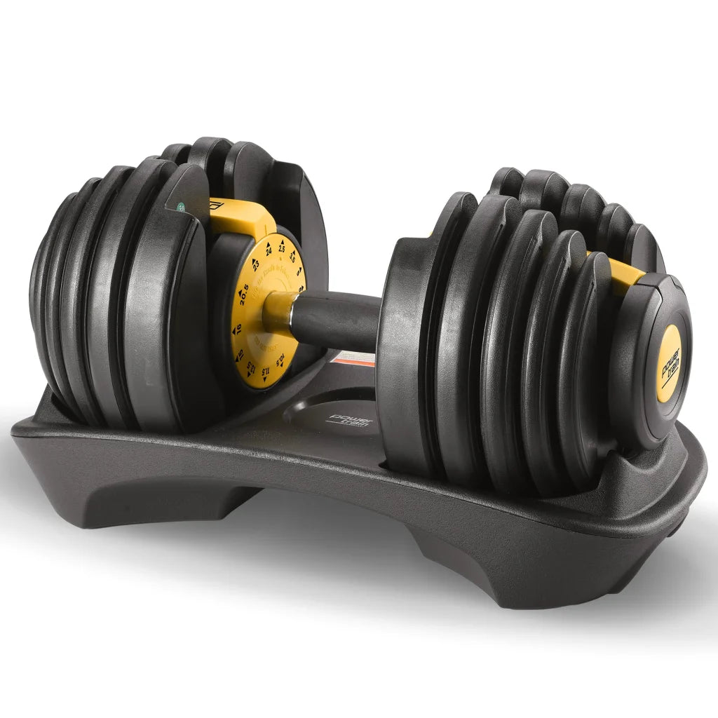 Gold 24kg powertrain adjustable gym with attachment points and product body