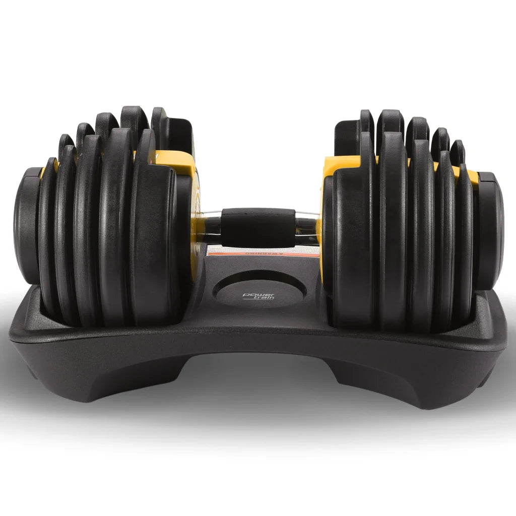 Powertrain adjustable gym with storage context and item proportions