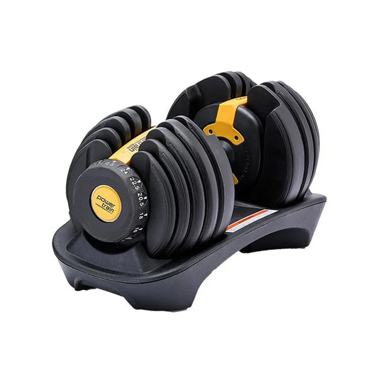 Powertrain 24KG Adjustable Home Gym Dumbbell - Gold