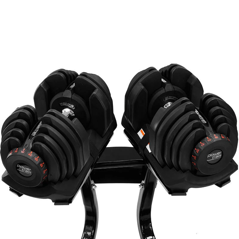 Powertrain 2x 40kg Powertrain Adjustable Dumbbells
