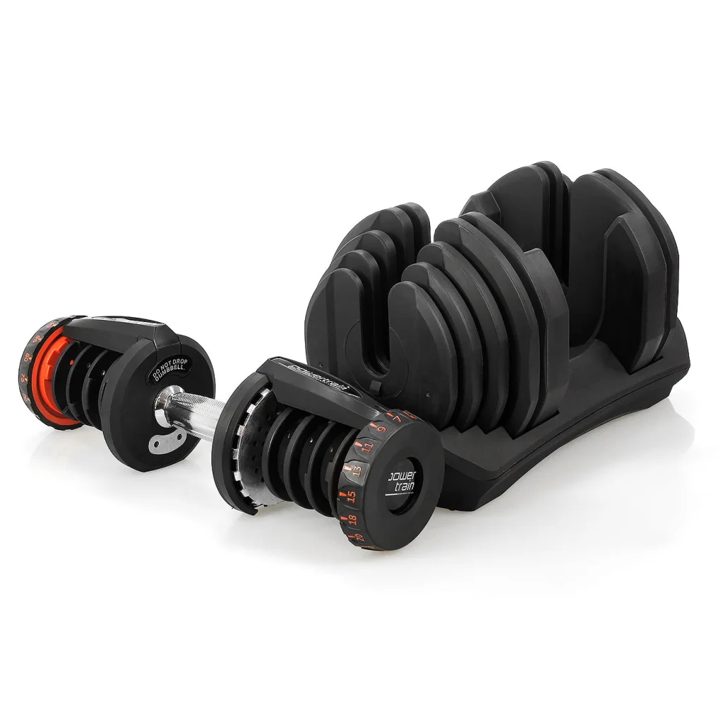 Powertrain 2x 40kg Powertrain Adjustable Dumbbells