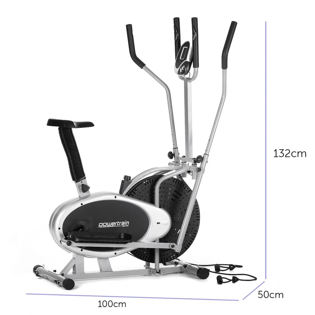 Powertrain 3-in-1 Elliptical Cross Trainer Exercise Bike