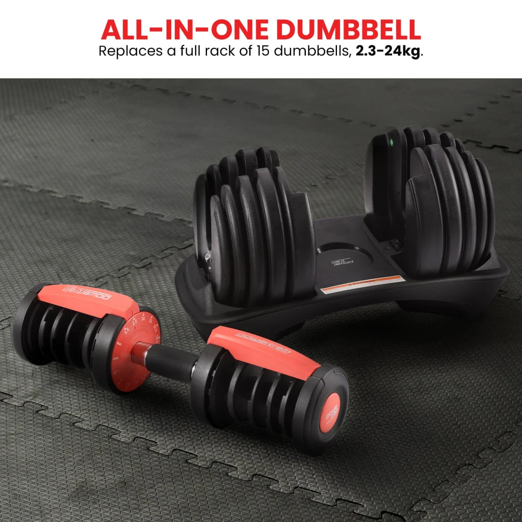 Powertrain 48k Adjustable Dumbbell Home Gym Set - Sports &