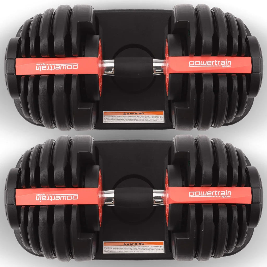 Powertrain 48k Adjustable Dumbbell Home Gym Set - Sports &
