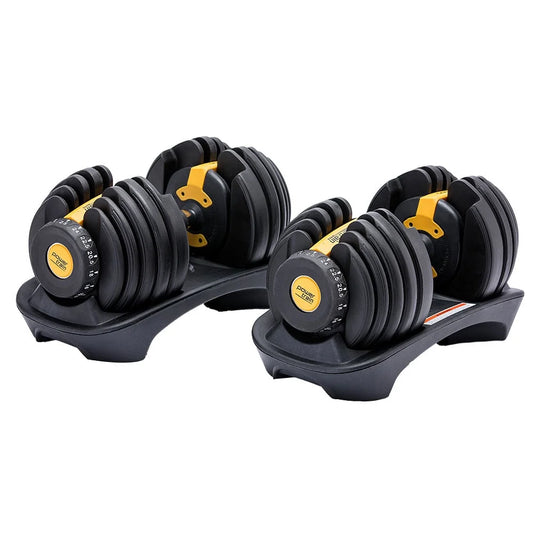 Powertrain 48kg Adjustable Dumbbell Home Gym Set Gold