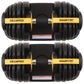 Gold 48kg powertrain adjustable dumbbell with display setup and product form