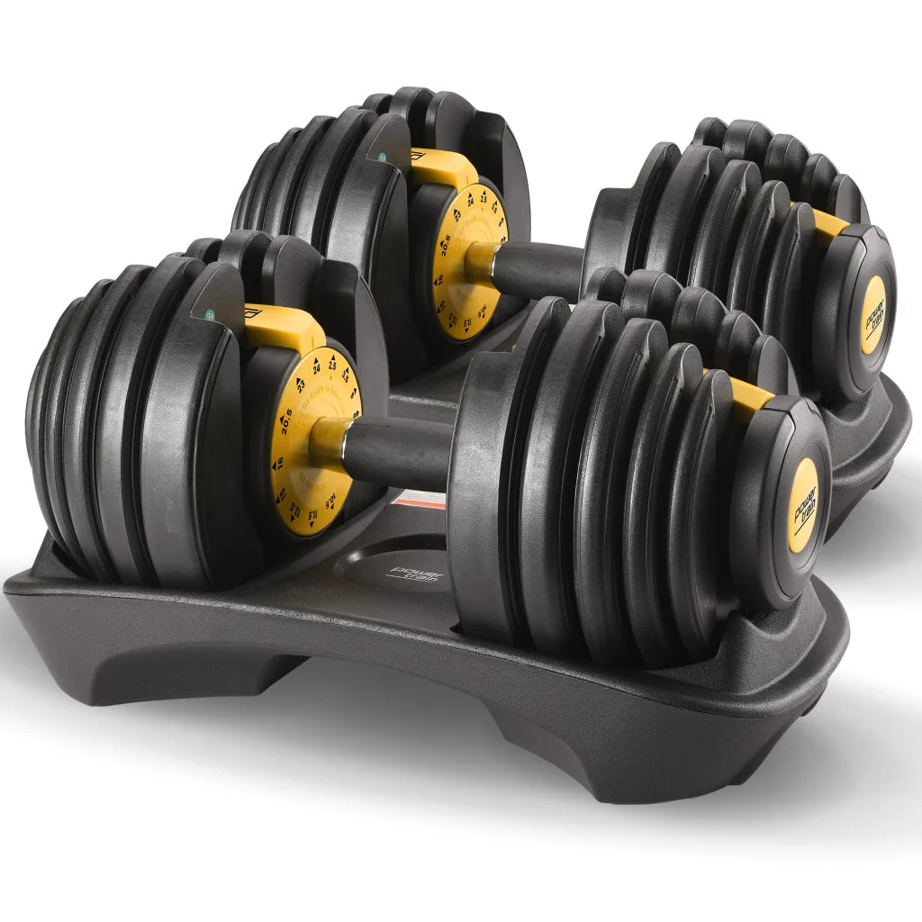 Powertrain 48kg Adjustable Dumbbell Home Gym Set Gold