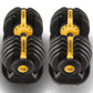 Powertrain 48KG Adjustable Dumbbell Set With Stand - Gold