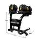 Powertrain adjustable dumbbell with colour and construction cues