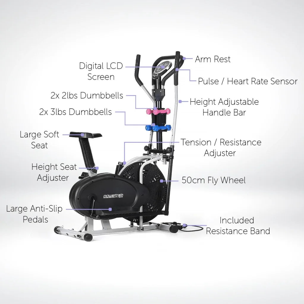 Powertrain 5-in-1 Elliptical Cross Trainer Bike