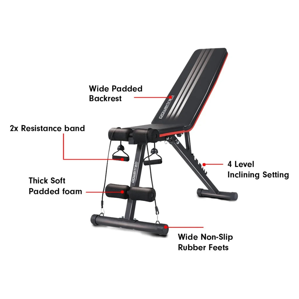 Powertrain Adjustable Incline Decline Exercise Bench