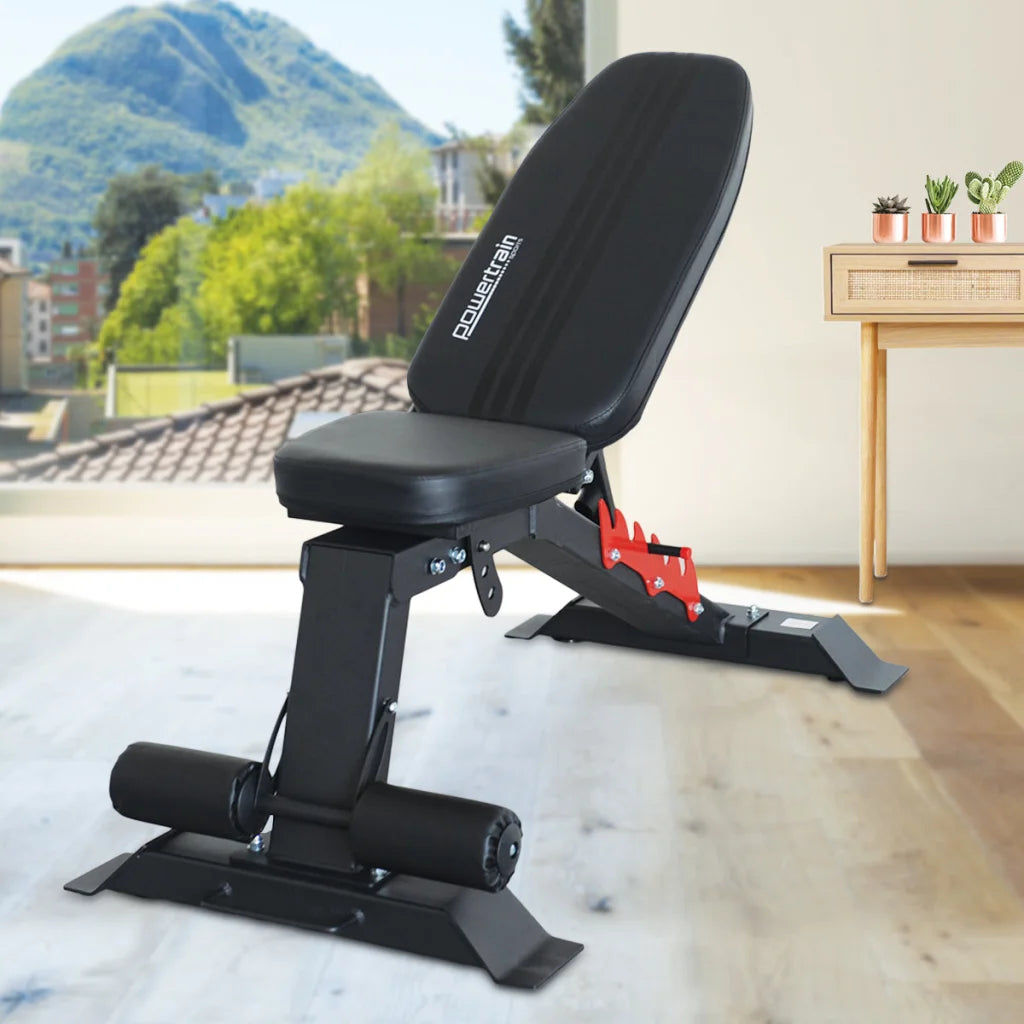 Powertrain Home Gym Adjustable Dumbbell Bench - Sports &