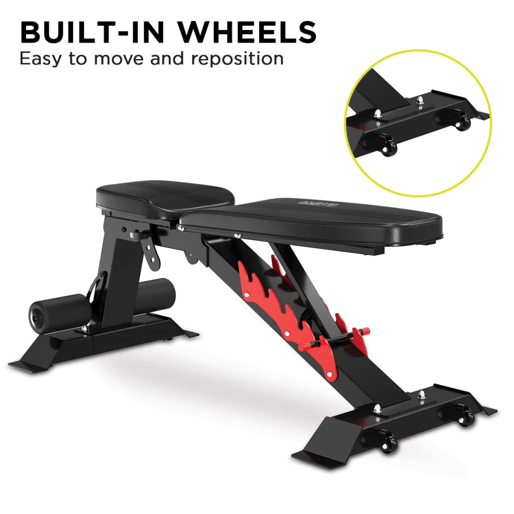 Powertrain Home Gym Adjustable Dumbbell Bench - Sports &