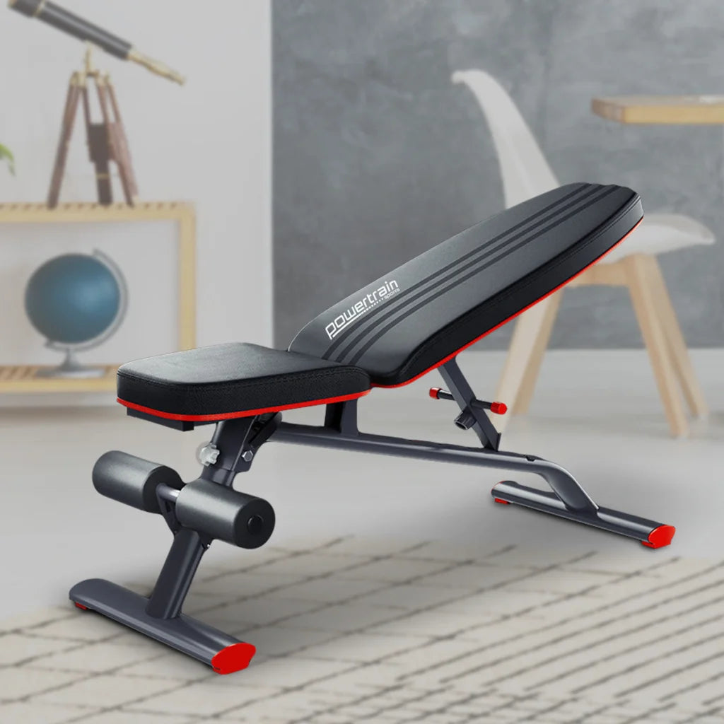 Powertrain Home Gym Bench Adjustable Flat Incline Decline