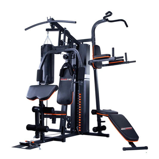 Powertrain Multi Station Home Gym 150lbs Weights Punching