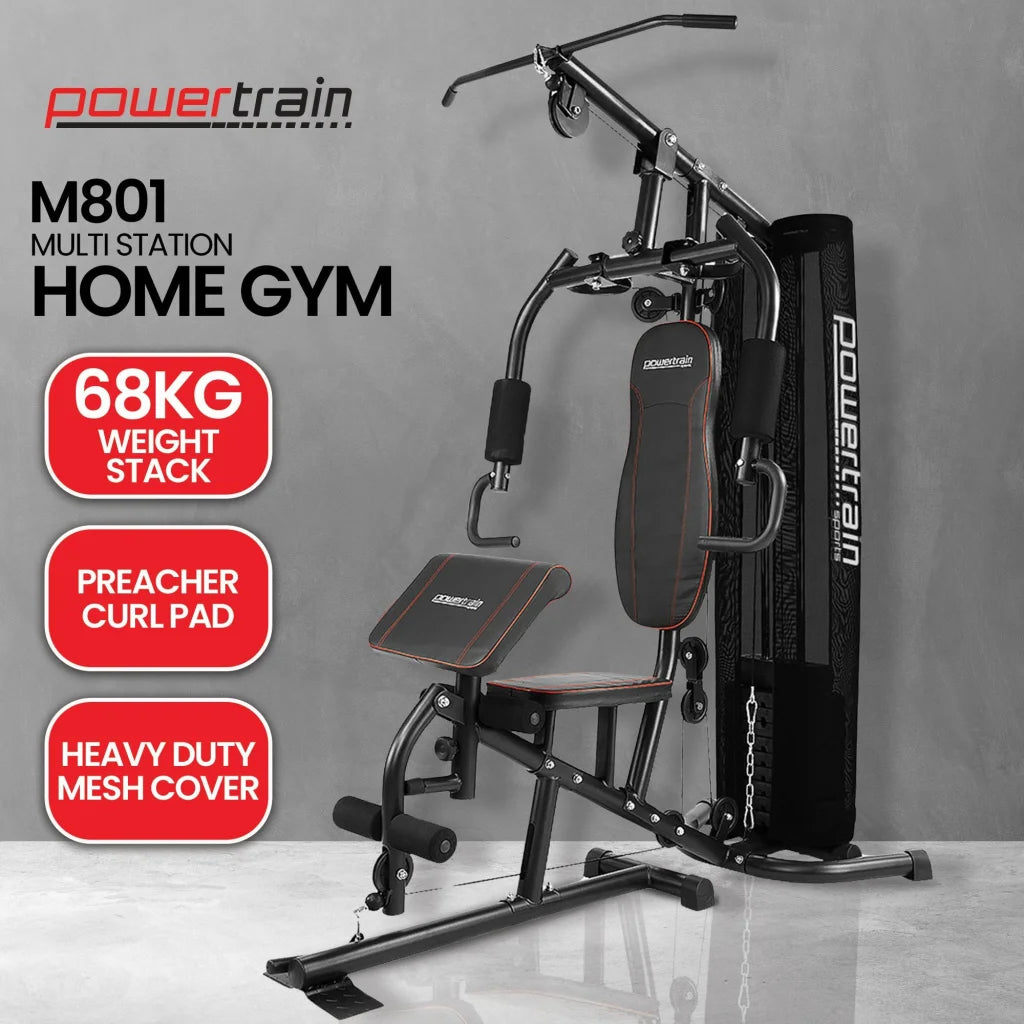 Powertrain Multi Station Home Gym With 68kg Weights