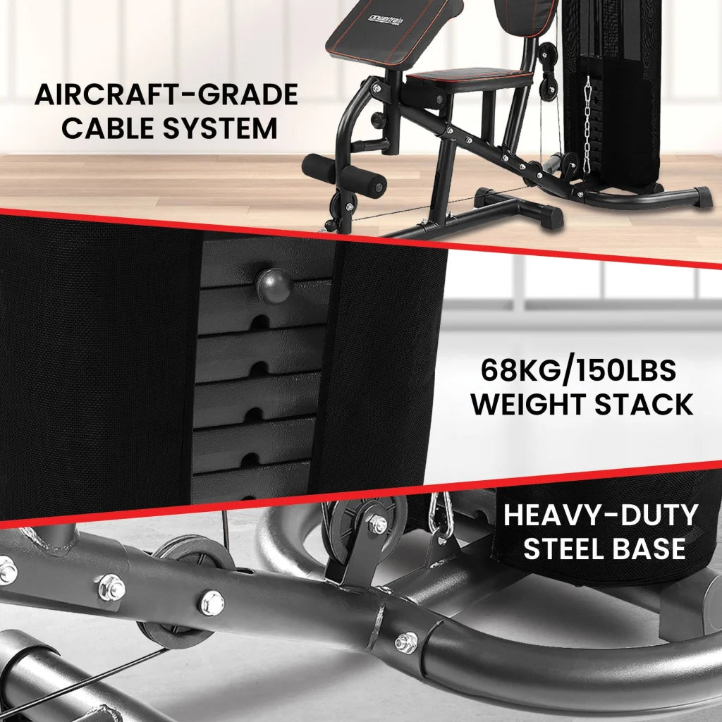 Powertrain Multi Station Home Gym With 68kg Weights