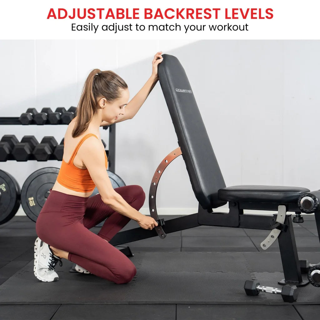 Powertrain Multi Workout Bench with Transport Wheels