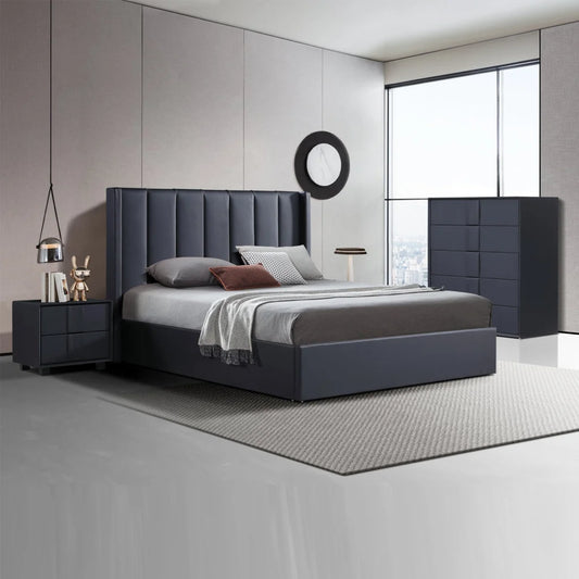 Prado 4pc Fabric Gas Lift Queen Bedroom Suite - Furniture >