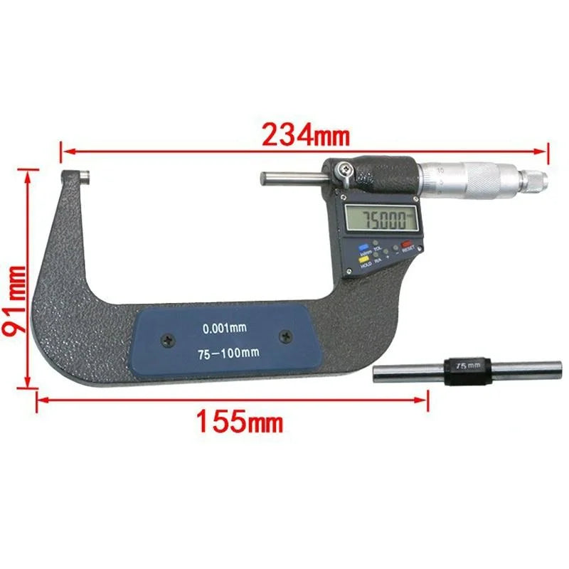 Precision Digital Micrometer - 0.001mm Resolution