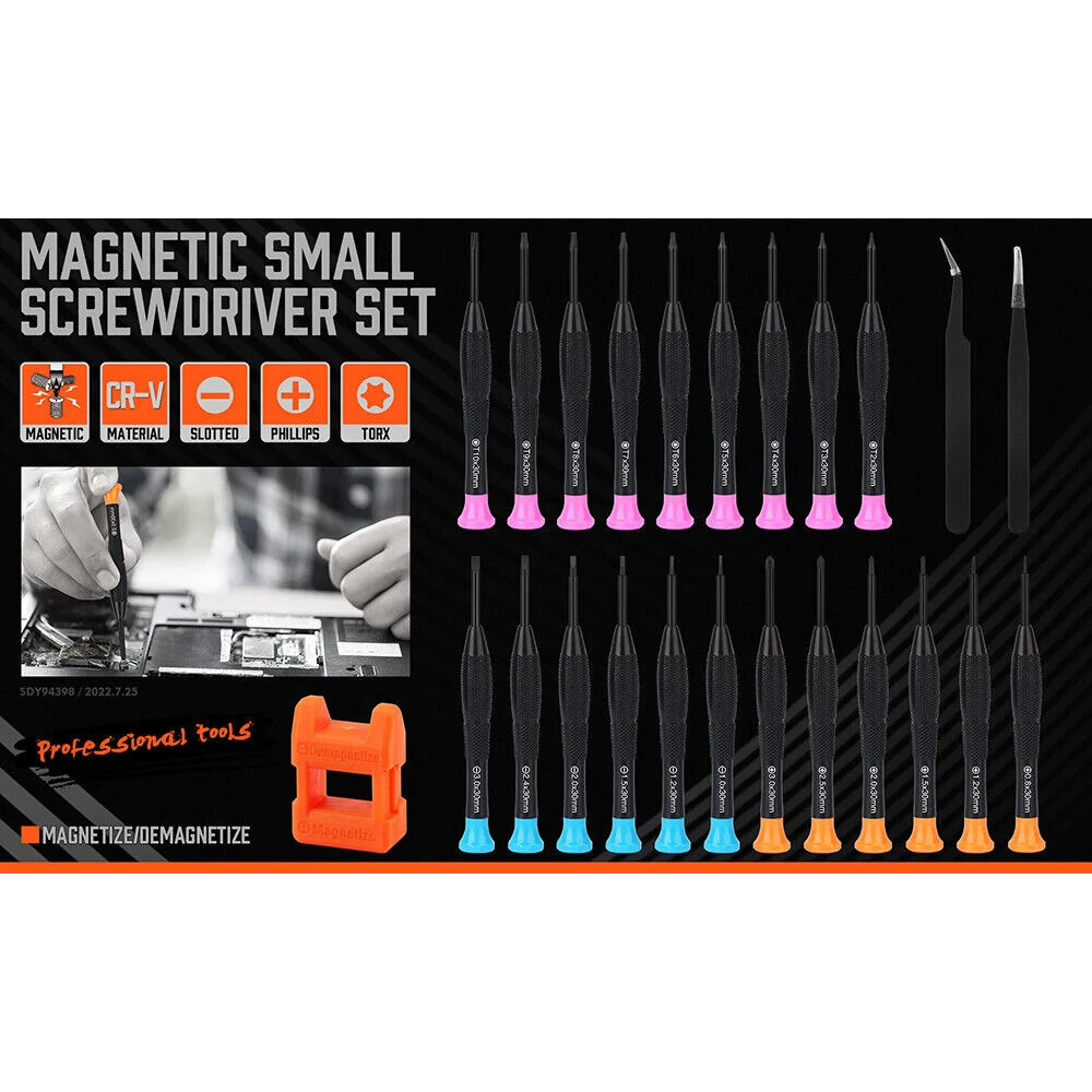 Precision Screwdriver Set 24-Piece Magnetic Small