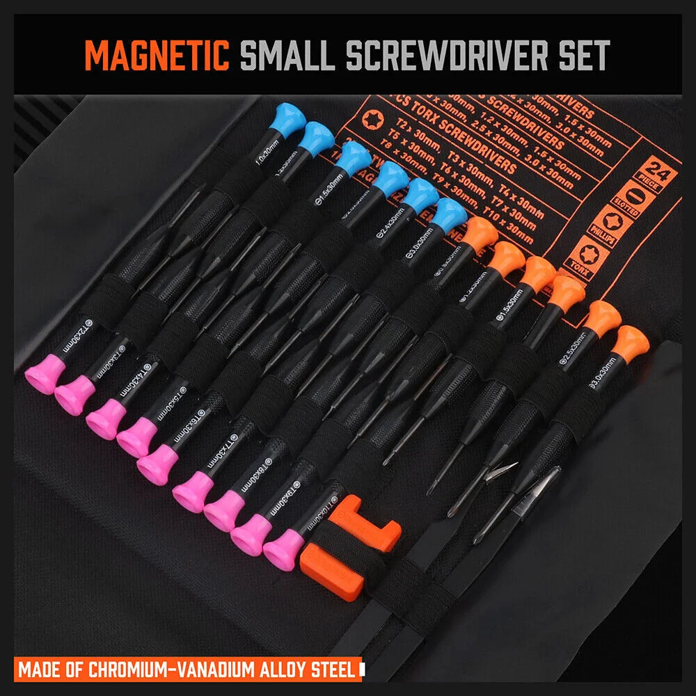 Precision Screwdriver Set 24-Piece Magnetic Small