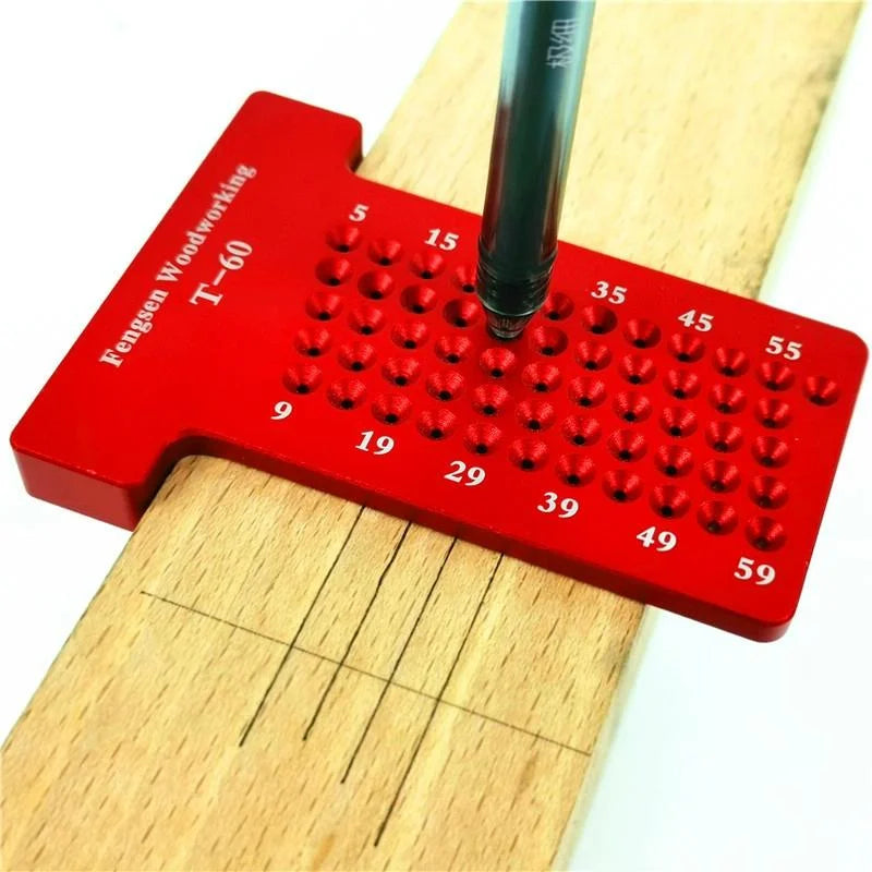Precision T-shaped Woodworking Marking Ruler - Ideal