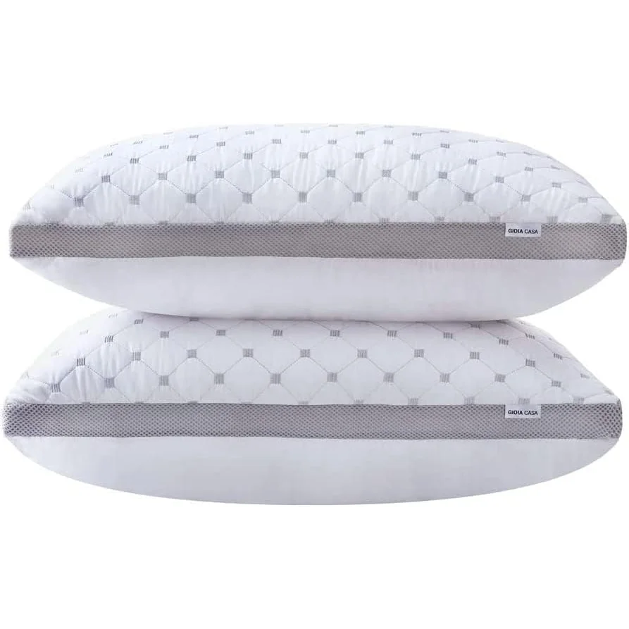 Premium Bamboo Cooling Twin Pack Plush Down-Like Pillows