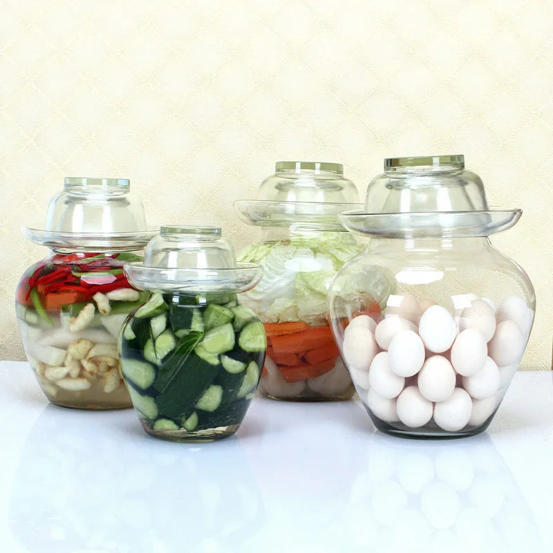 Premium Chinese Korean Fermentation Pickle Glass Jar Kimchi