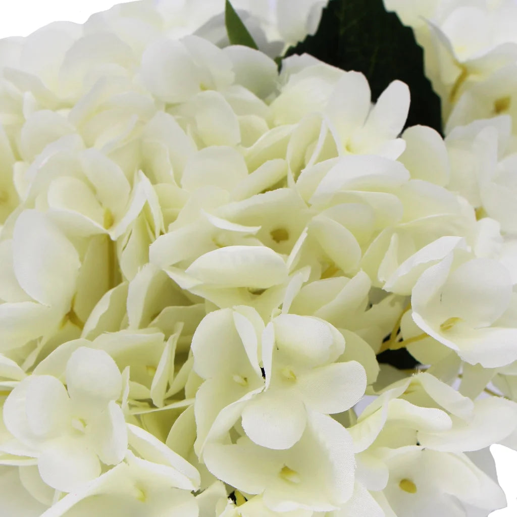 Premium Faux Hydrangea Artificial Flowering White
