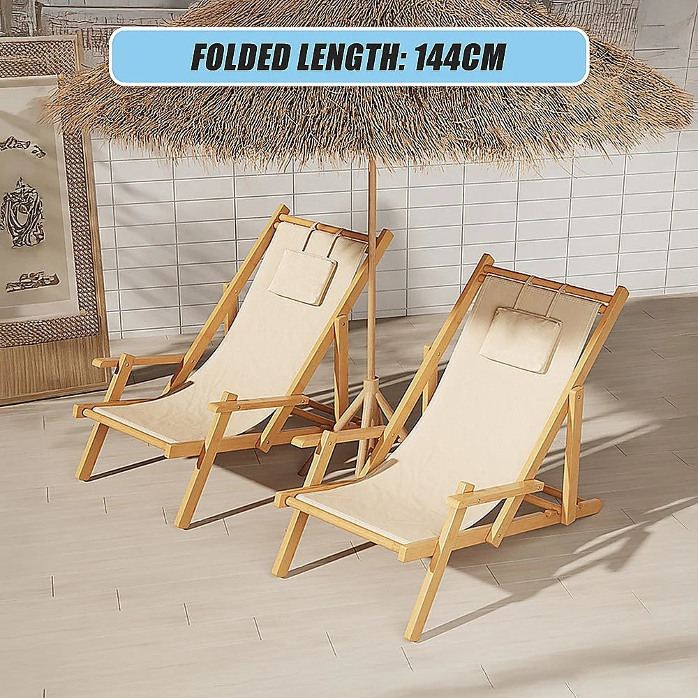 Premium Foldable Outdoor Sling Chair Patio Lounge