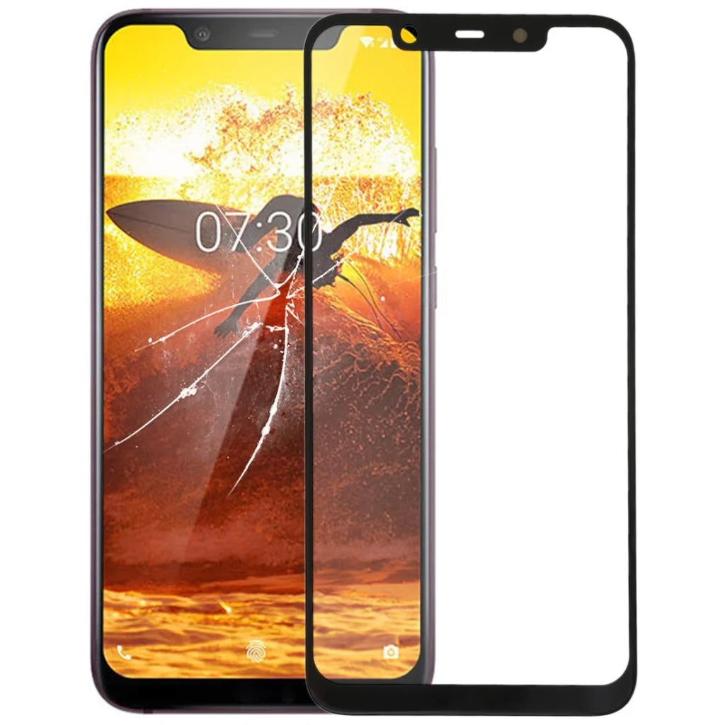 Premium Front Glass Lens For Nokia X7 / 8.1 / 7.1 Plus - Clear-1915196572744945669