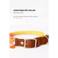 Premium Leather Pet Collar and Leash - Soft Strong Braided