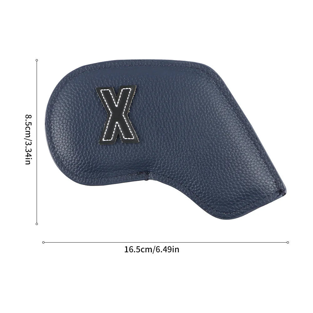 Premium PU Leather Golf Iron Headcover Set (10pcs)