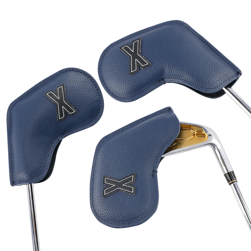 Premium PU Leather Golf Iron Headcover Set (10pcs)