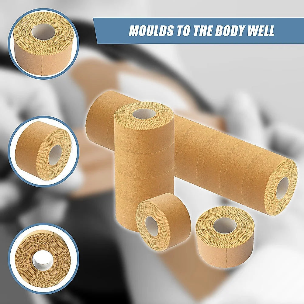 Premium Rigid Sports Strapping Tape - 16 Rolls x 38mm x