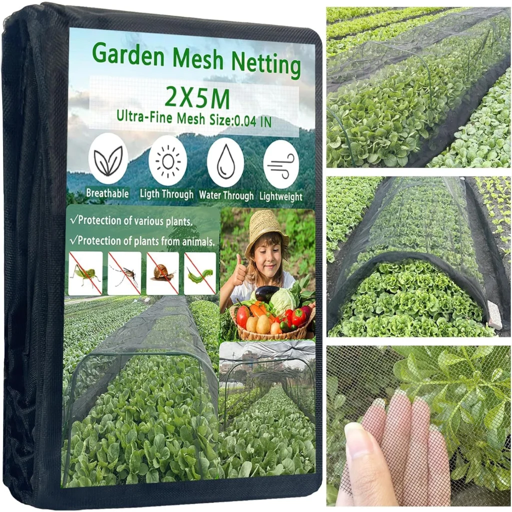 Premium Thickened Black Insect & Bird Protection Net - 2x5m
