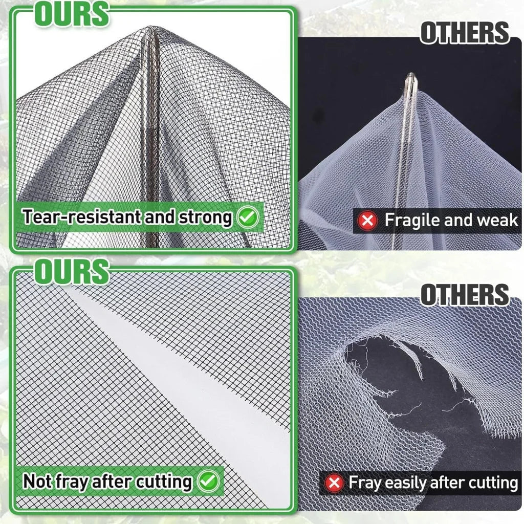 Premium Thickened Black Insect & Bird Protection Net - 2x5m