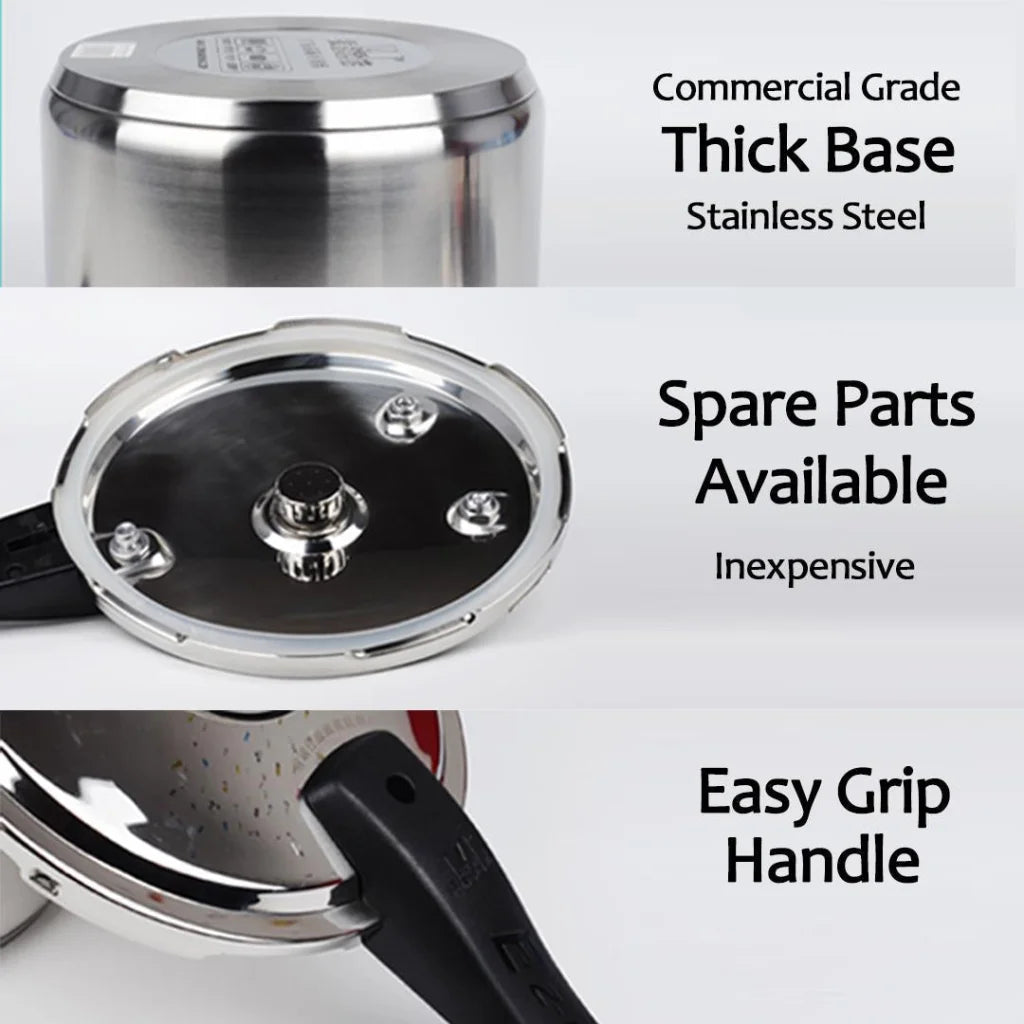 Pressure Cooker Premium 5L Commercial Grade Stainless Steel with Seal