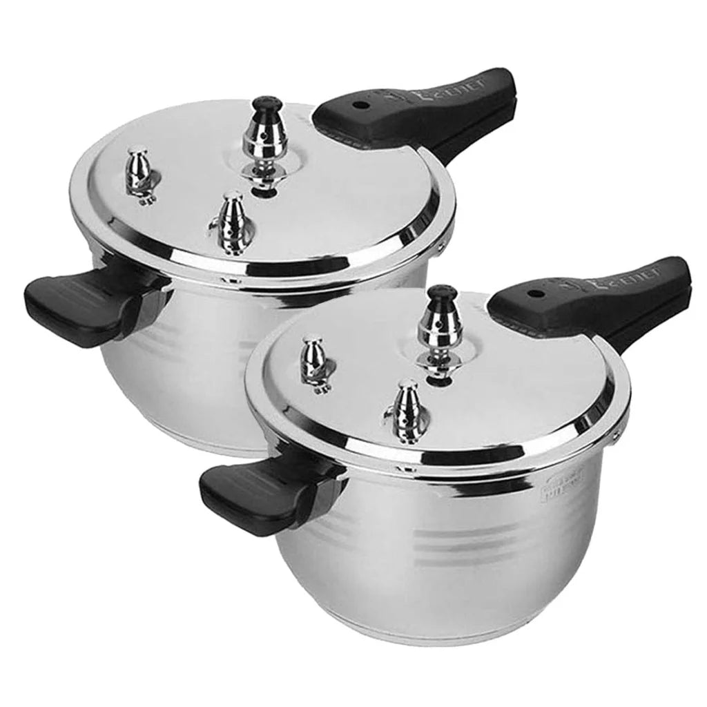 Pressure Cooker Set Premium 2X 4L Commercial Grade Stainless Steel