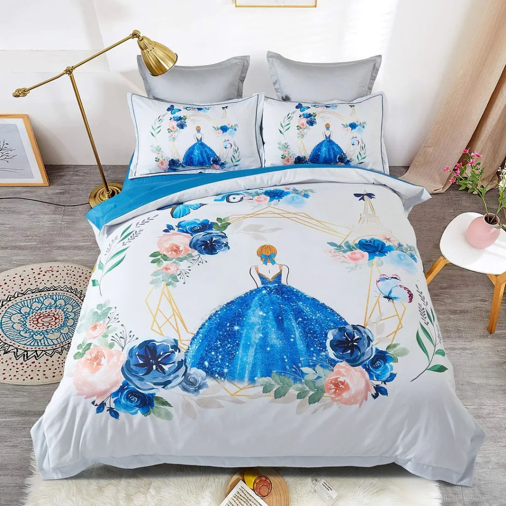 Princess Kids Quilt Cover Set - Double Size - Home & Garden