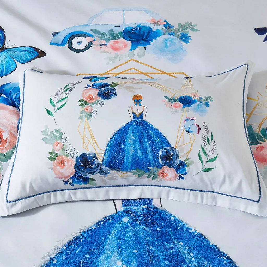Princess Kids Quilt Cover Set - Double Size - Home & Garden