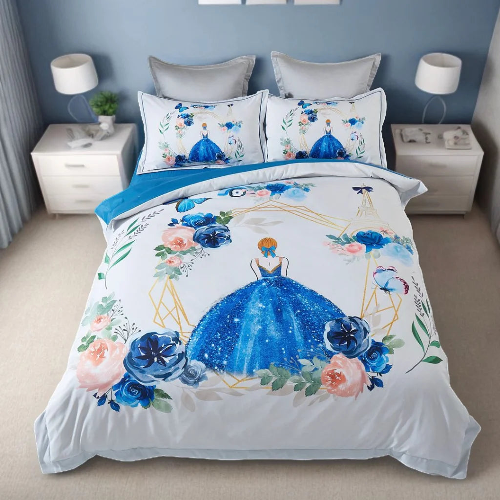 Princess Kids Quilt Cover Set - Double Size - Home & Garden