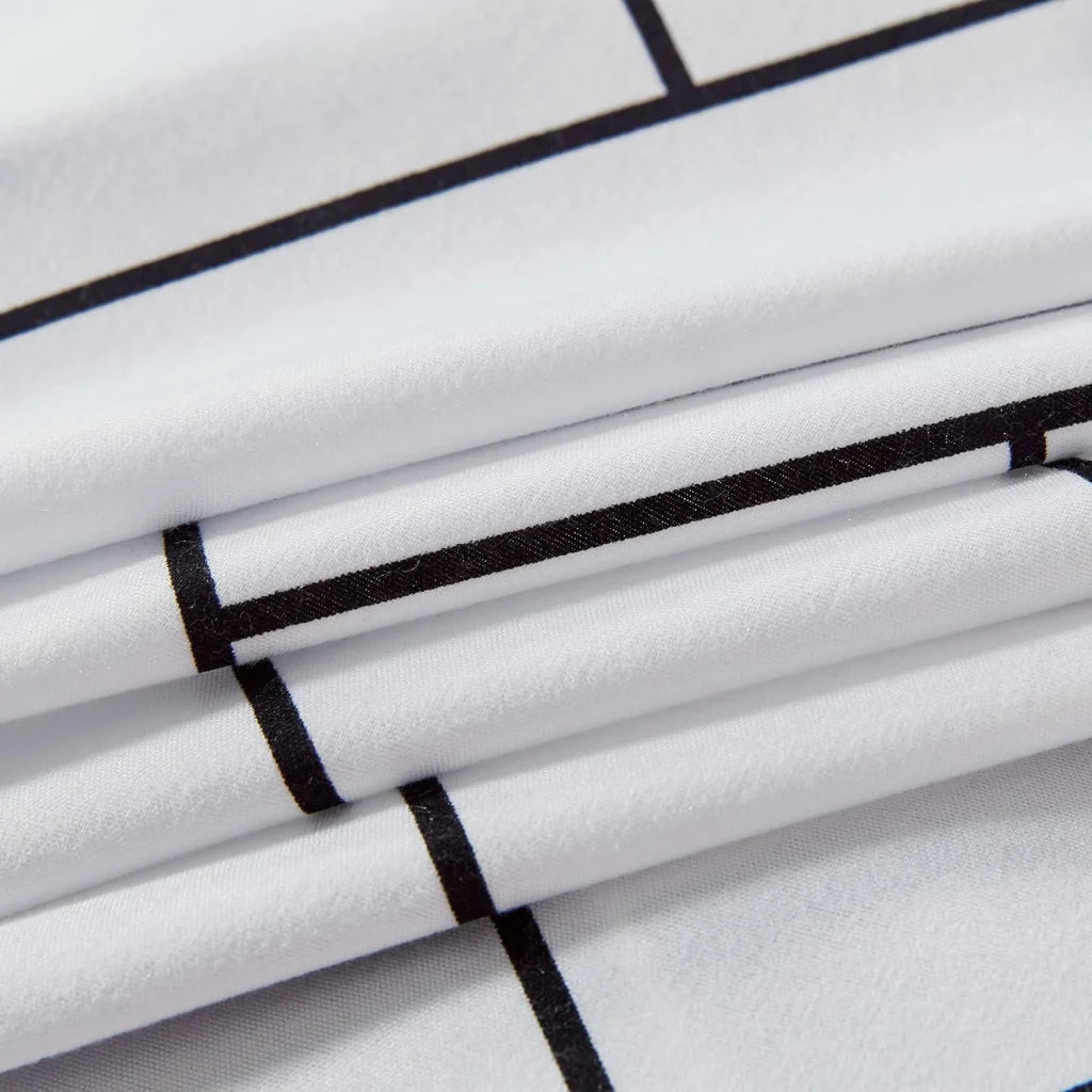 Print Microfibre Quilt Cover Set (3Pcs) - Ultra Soft Comfy